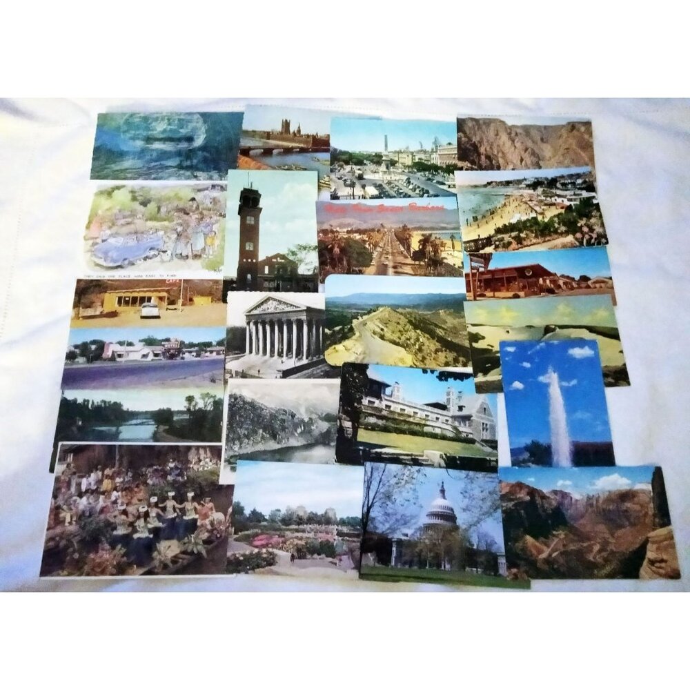 Postcards Lot 22 Posted Vintage Canada USA Portugal France Britain Polynesia